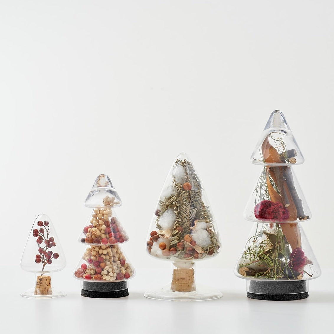 ※今季完売※テーブルに飾る、ガラスのクリスマスツリー
