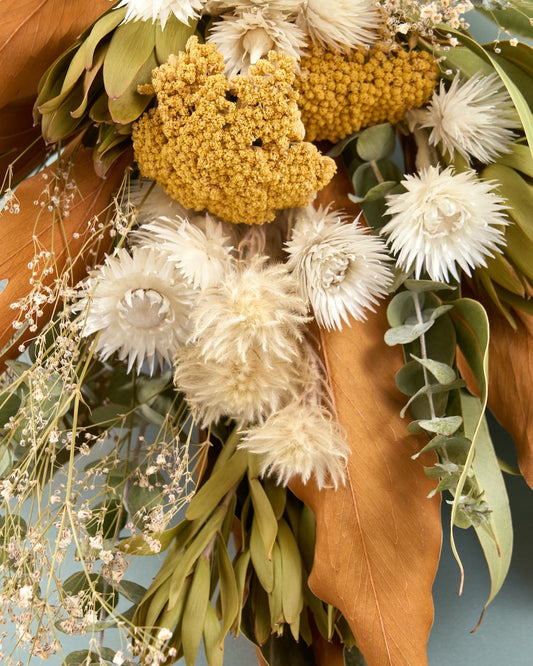 <幾久しく>アキレアとフィリカのスワッグ