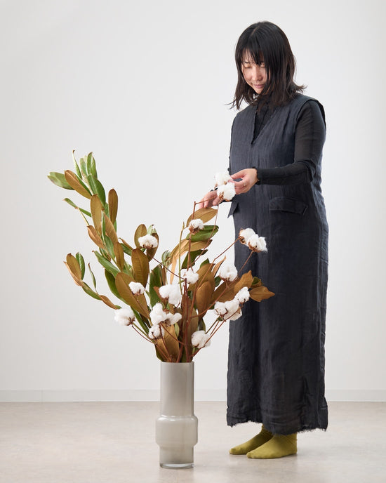 【BIGサイズ】飾るだけでサマになるドライフラワーセット(マグノリア・コットンフラワー)