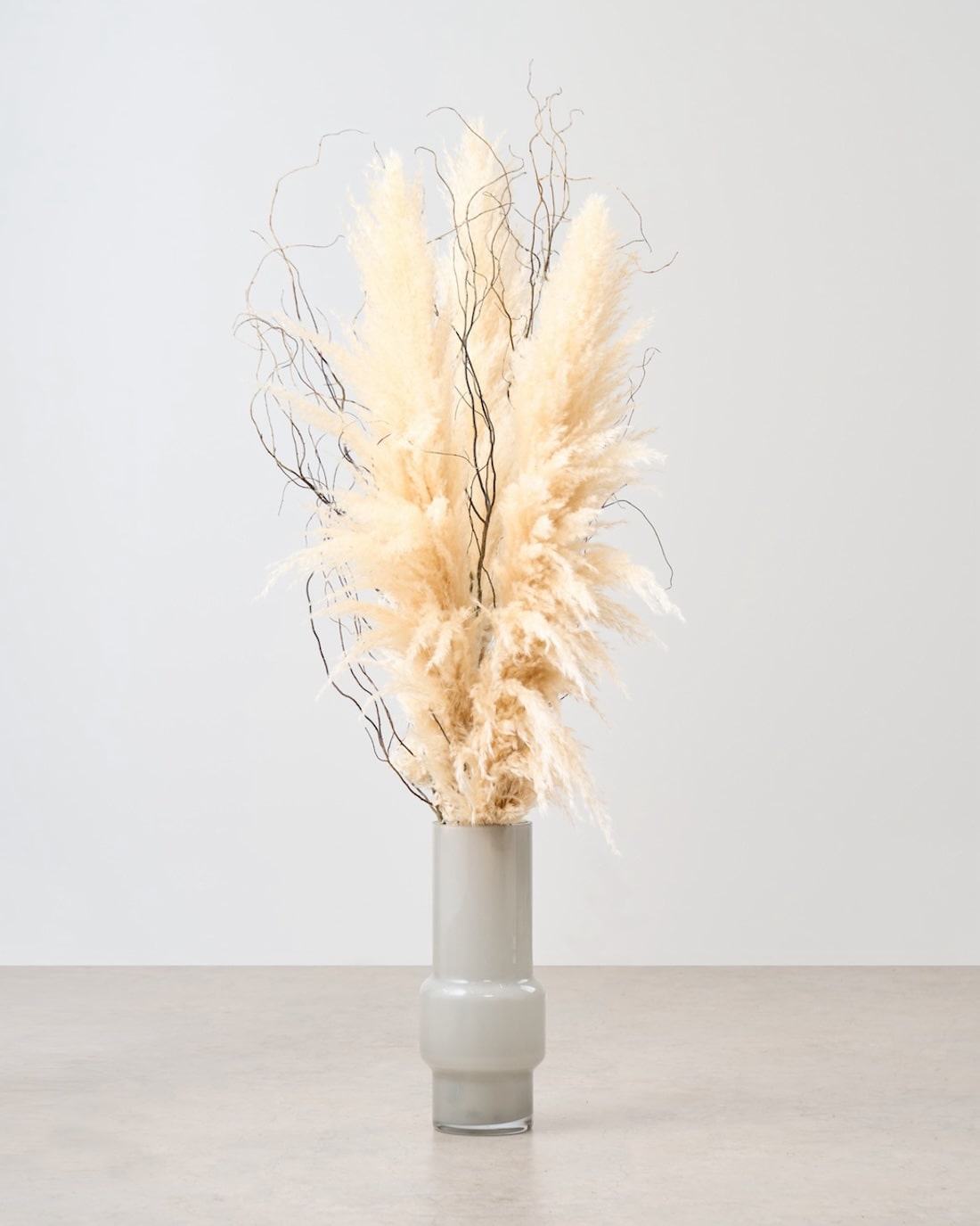 【BIGサイズ】飾るだけでサマになるドライフラワーセット(雲竜柳・パンパスグラス)