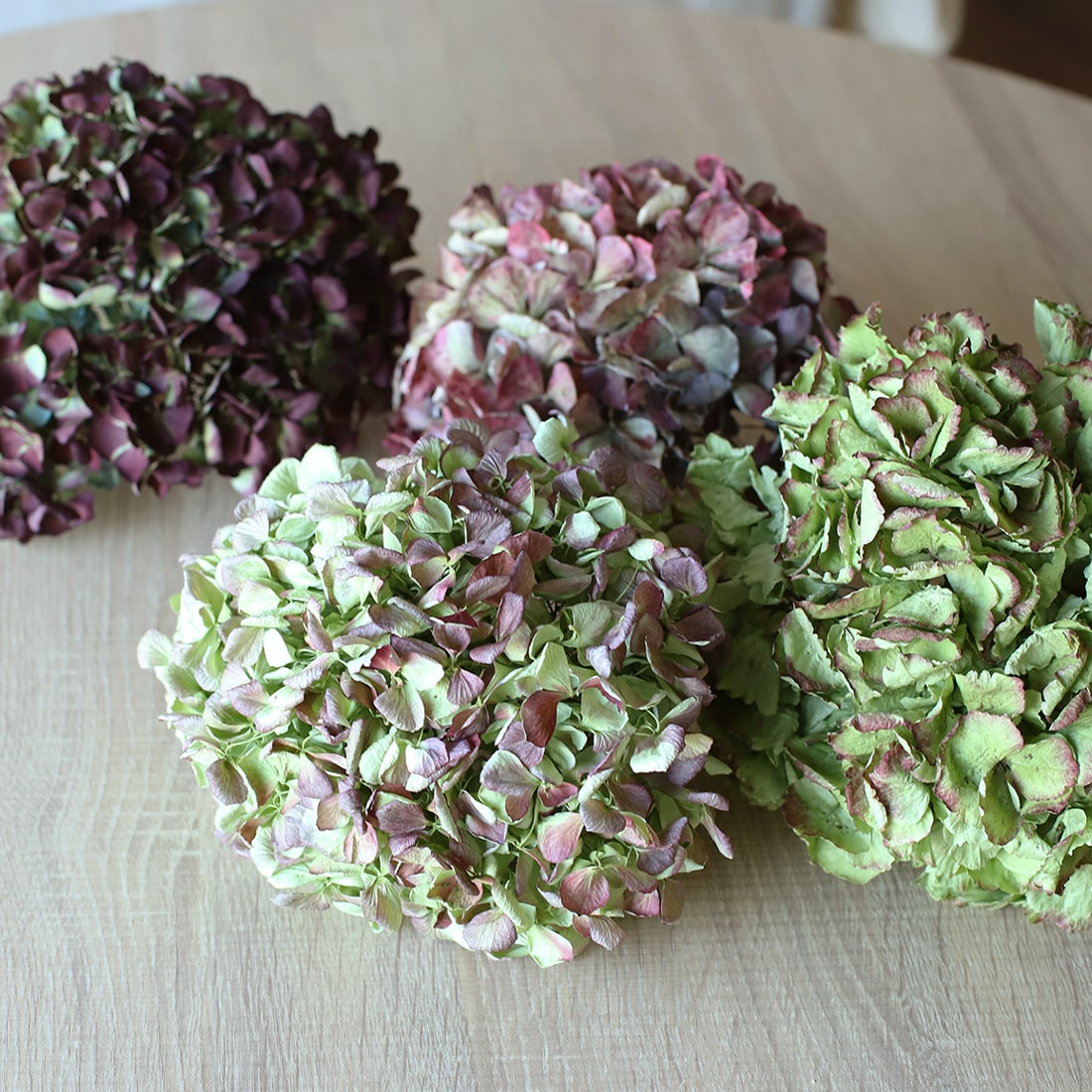 <残り香>紫陽花・マグノリア・スターチスのスワッグ