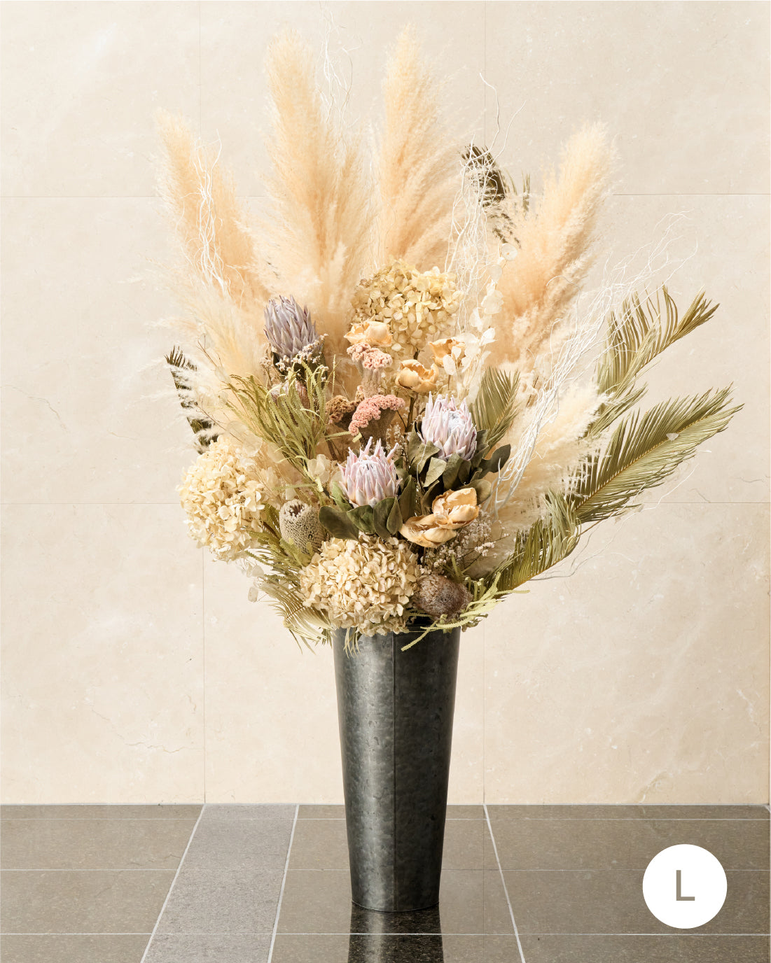 【法人向け 立て札付】企業様のこれからの時間に寄り添う、ドライフラワーの祝花|フローリストおまかせ