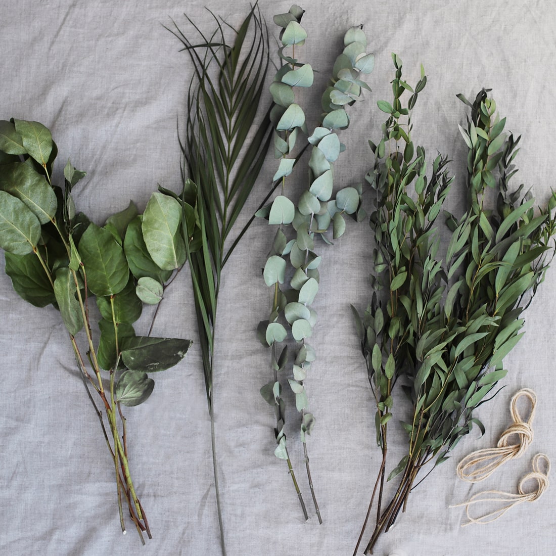 飾るだけでサマになるドライフラワーセット(ユーカリ・アレカヤシ)