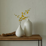 ［フラワーベース］ マットな質感のポーセリンベース プランパー L