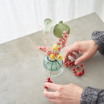 ［フラワーベース］ガラスベースツートンM グリーン