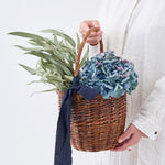 ［インテリア・雑貨／アパレル］Black Willow basket ラウンドバスケット