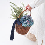 ［インテリア・雑貨／アパレル］Black Willow basket ラウンドバスケット