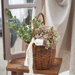 ［インテリア・雑貨／アパレル］Black Willow basket ラウンドバスケット