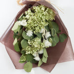 ＜イノセント＞紫陽花アナベル・ユーカリ・エバーラスティングのスワッグ