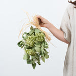 ＜イノセント＞紫陽花アナベル・ユーカリ・エバーラスティングのスワッグ