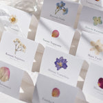 ハレの日を彩る、押し花の席札（1組10枚セット）