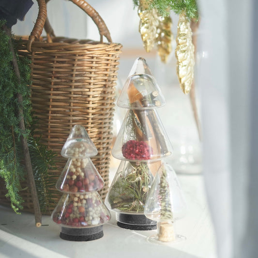 ※今季完売※テーブルに飾る、ガラスのクリスマスツリー