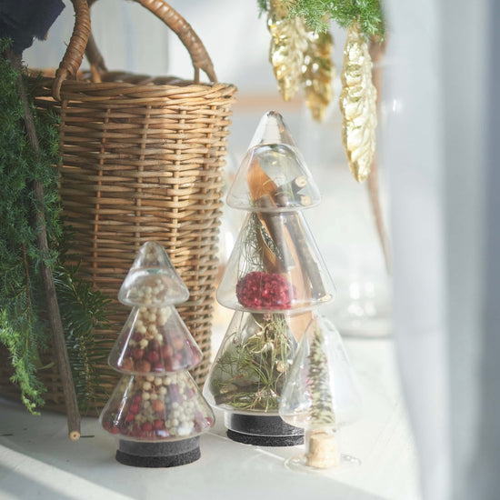 ※今季完売※テーブルに飾る、ガラスのクリスマスツリー