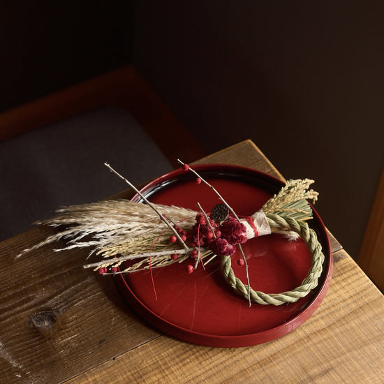 お正月飾り・クリスマススワッグ・サンキライ付きの選べる一輪挿しのセット