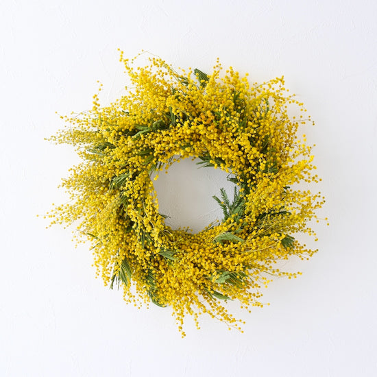 ＜陽だまり＞ミモザのリース
