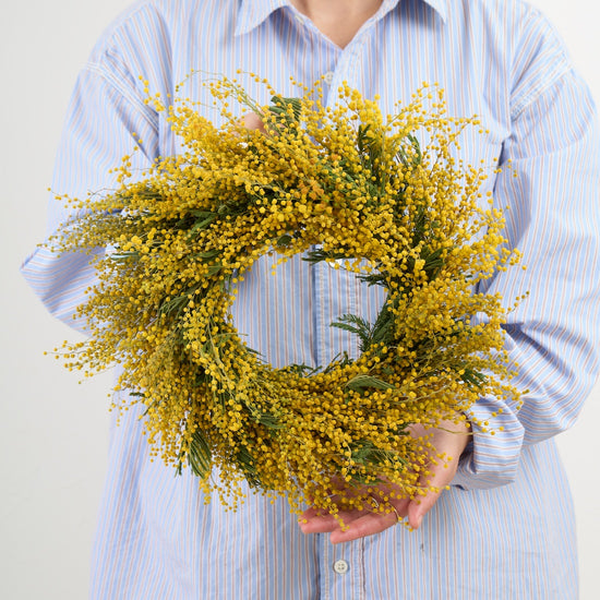 ＜陽だまり＞ミモザのリース