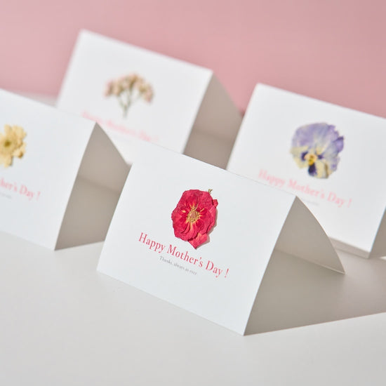 【母の日限定】押し花をあしらった母の日メッセージカード｜Happy Mother's Day