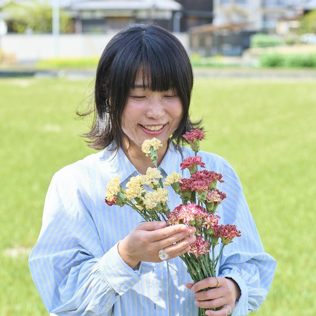 ドライフラワーꕤ︎︎カーネーションとお花いっぱい花束ꕤ︎︎母の日