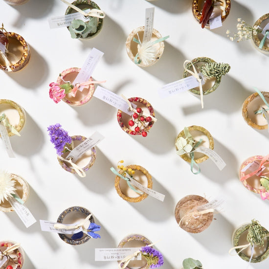 ［雑貨］ドライフラワーのミニキャンドル