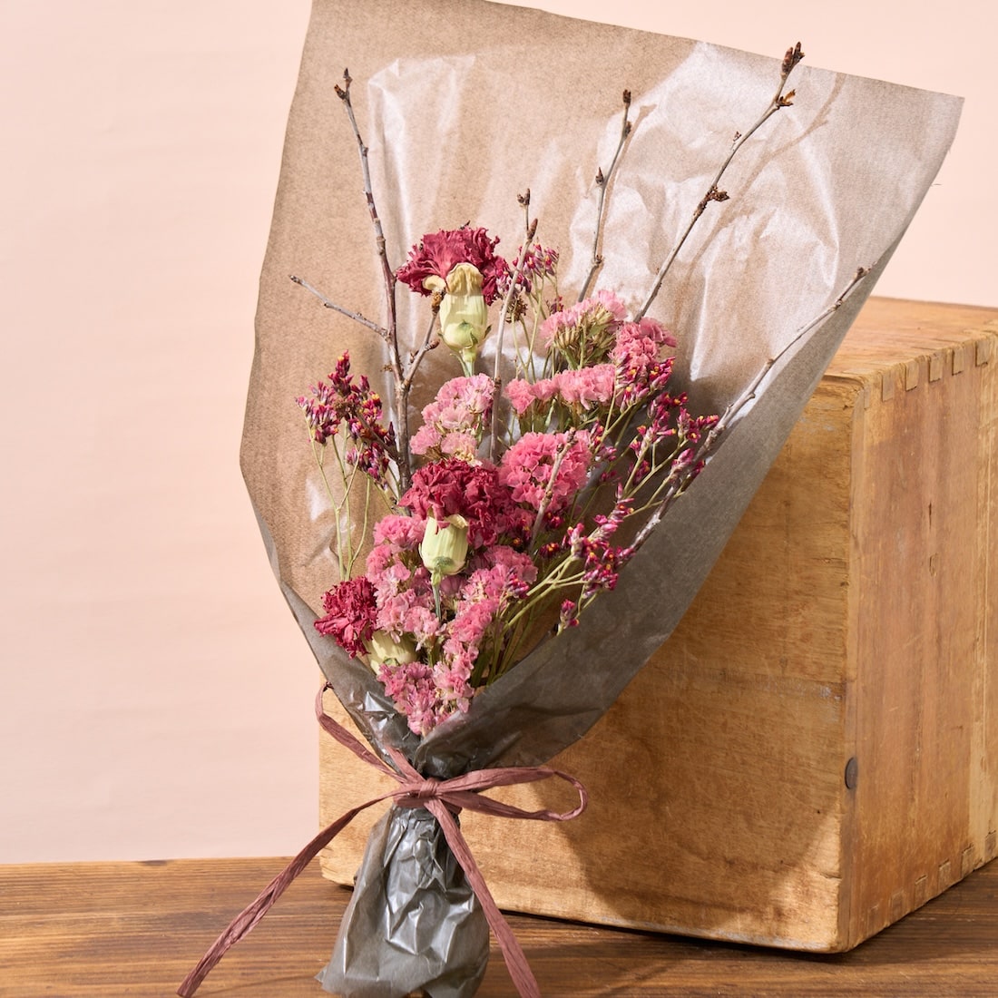 色とりどり・ドライフラワーのブーケ［ラッピング付］