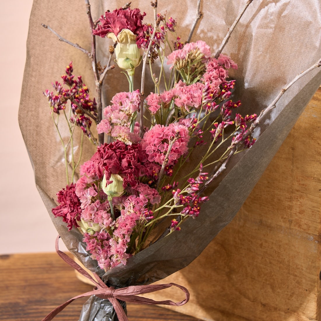 色とりどり・ドライフラワーのブーケ［ラッピング付］