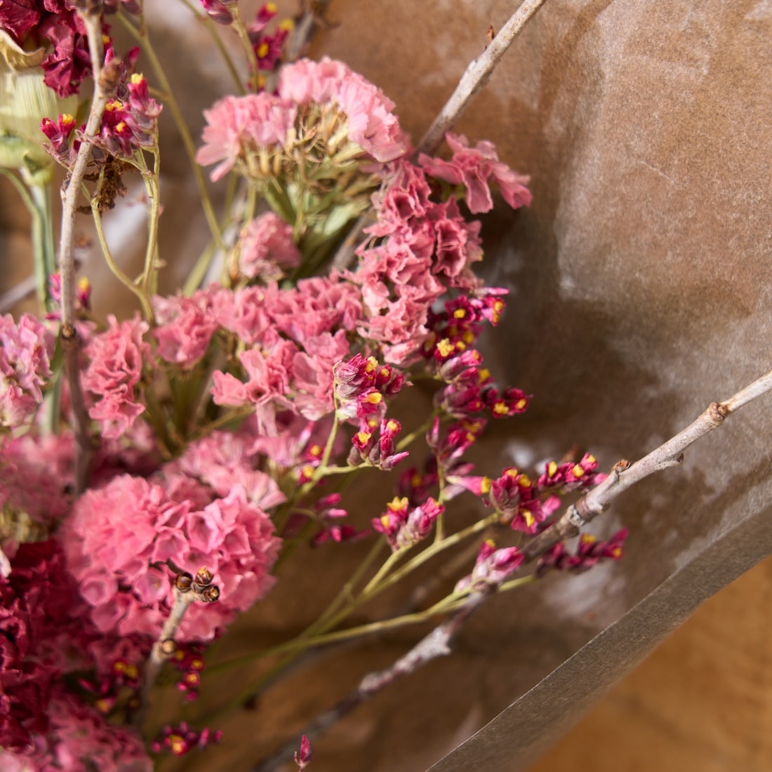 色とりどり・ドライフラワーのブーケ［ラッピング付］