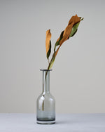 ［フラワーベース］レウナ ガラスベース スリム グレー