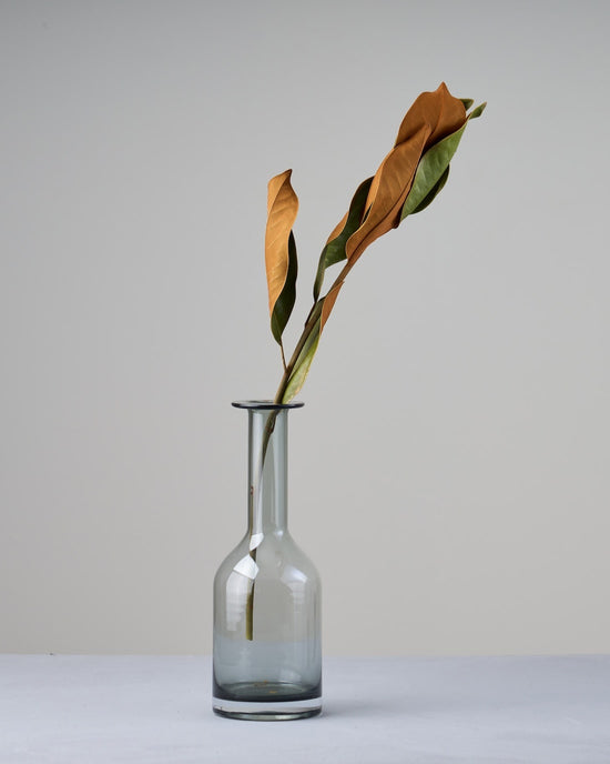 ［フラワーベース］レウナ ガラスベース スリム グレー