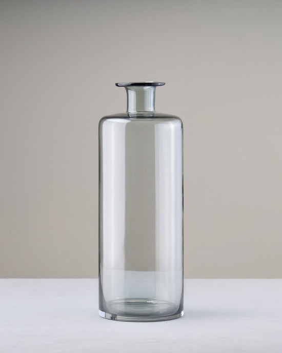 ［フラワーベース］レウナ ガラスベース トール グレー