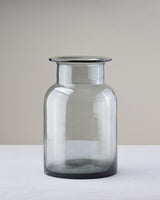 ［フラワーベース］レウナ ガラスベース ワイド グレー