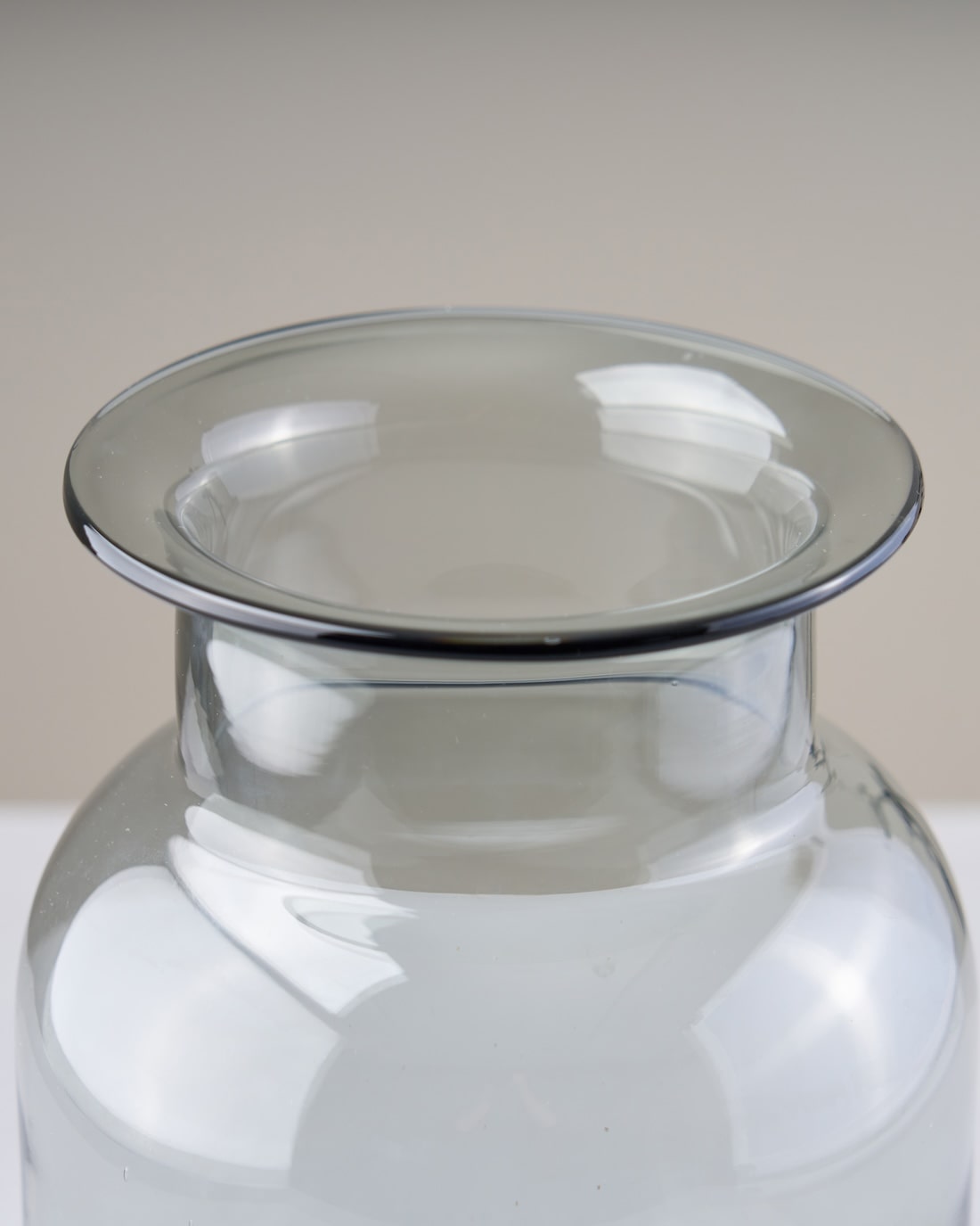 ［フラワーベース］レウナ ガラスベース ワイド グレー