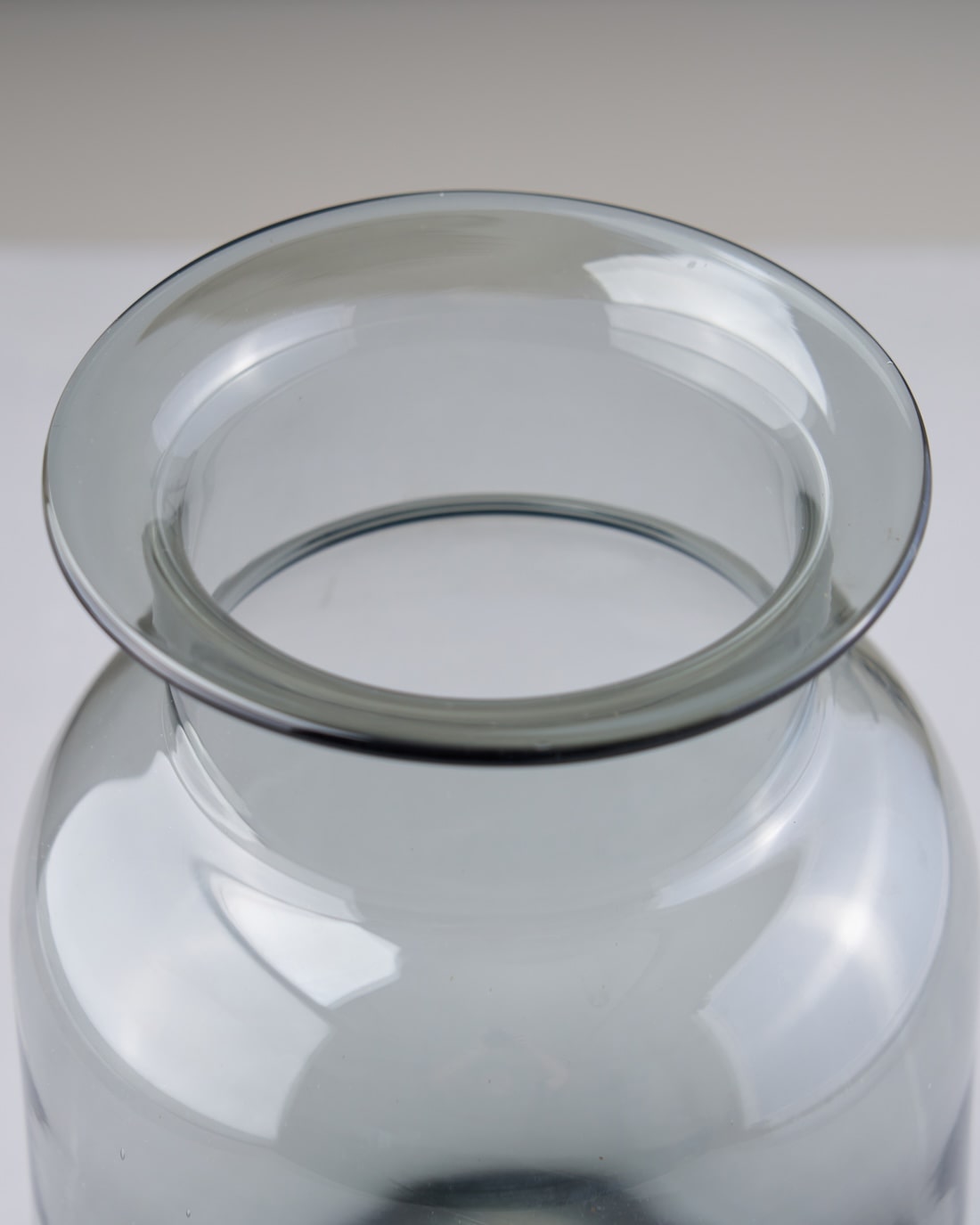 ［フラワーベース］レウナ ガラスベース ワイド グレー