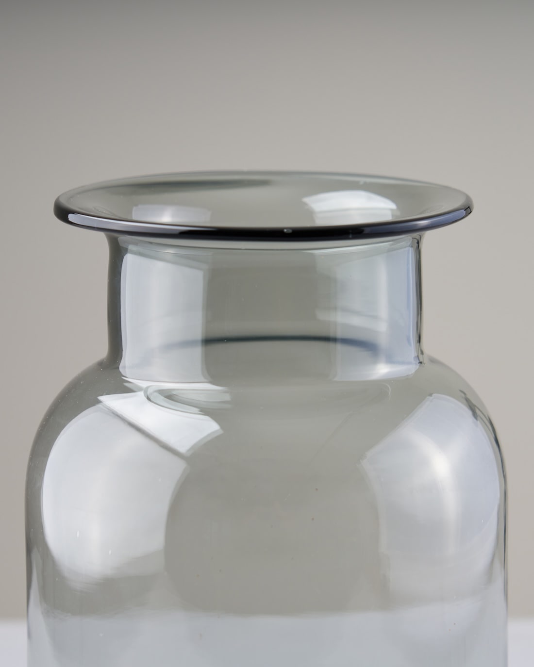 ［フラワーベース］レウナ ガラスベース ワイド グレー