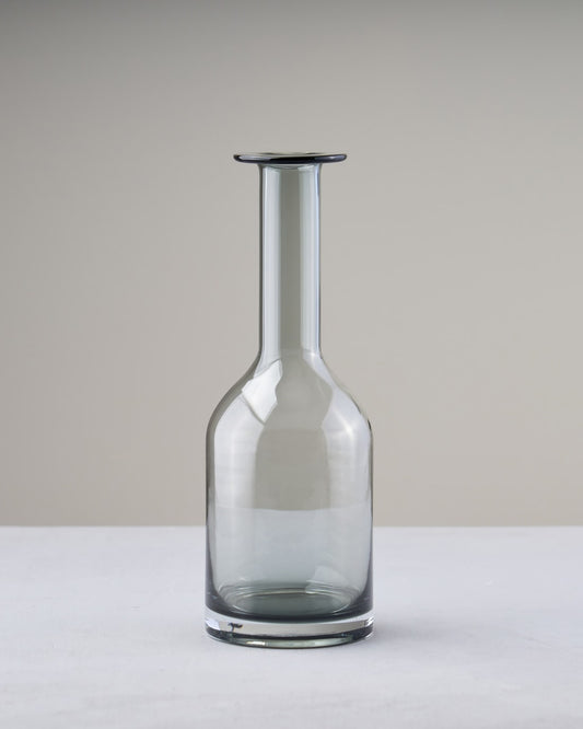 ［フラワーベース］レウナ ガラスベース スリム グレー