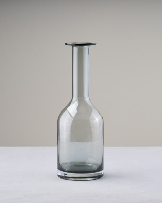 ［フラワーベース］レウナ ガラスベース スリム グレー