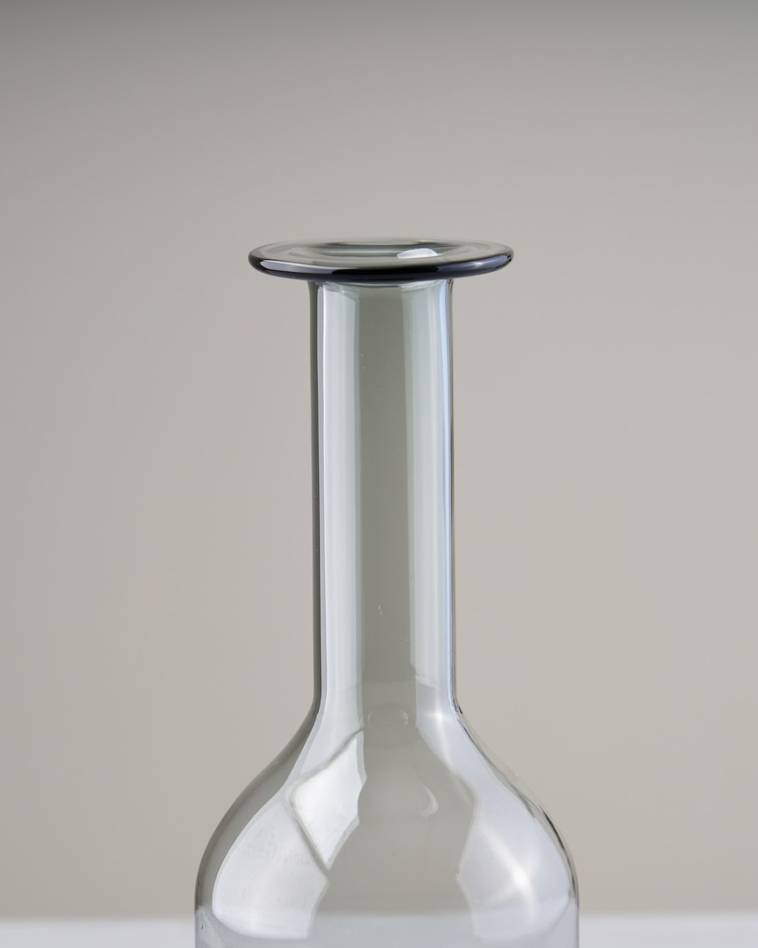 ［フラワーベース］レウナ ガラスベース スリム グレー