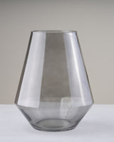 ［フラワーベース］ビッグガラスベース クリスタル グレー