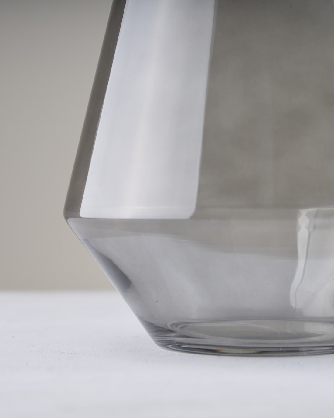 ［フラワーベース］ビッグガラスベース クリスタル グレー