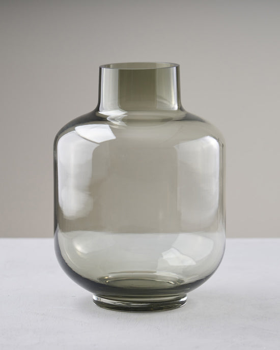 ［フラワーベース］ビッグガラスベース グレー