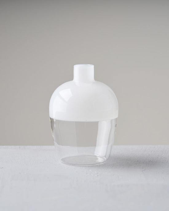 ［フラワーベース］ガラスベースツートンS ホワイト