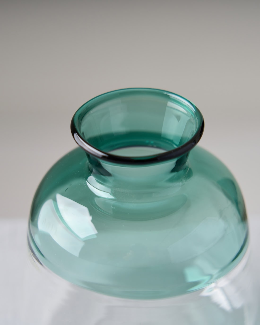 ［フラワーベース］ガラスベースツートンM グリーン