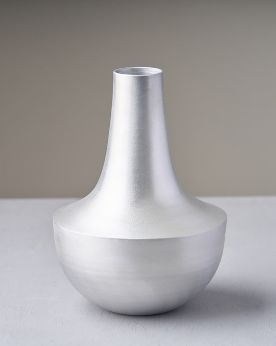 ［フラワーベース］アルミハーフボールフラワーポット