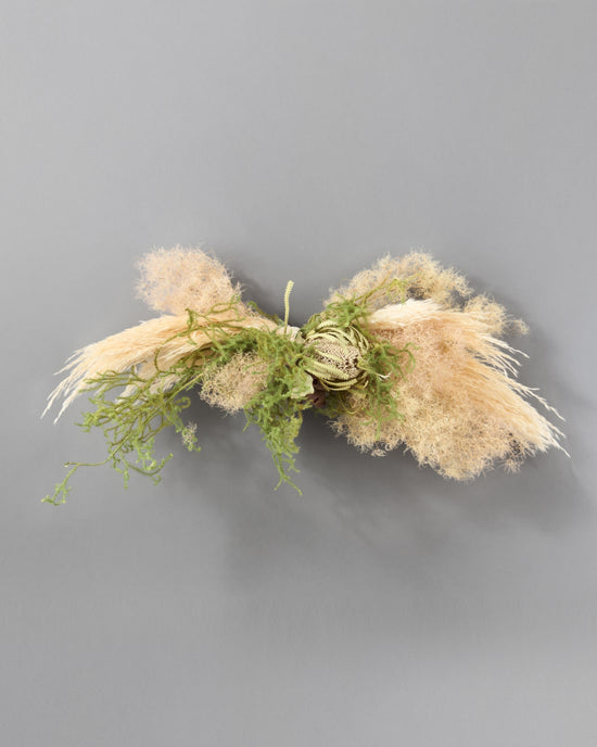 ＜スモーキーミストの彩り＞パンパスグラス・ヒカゲノカズラのスワッグ