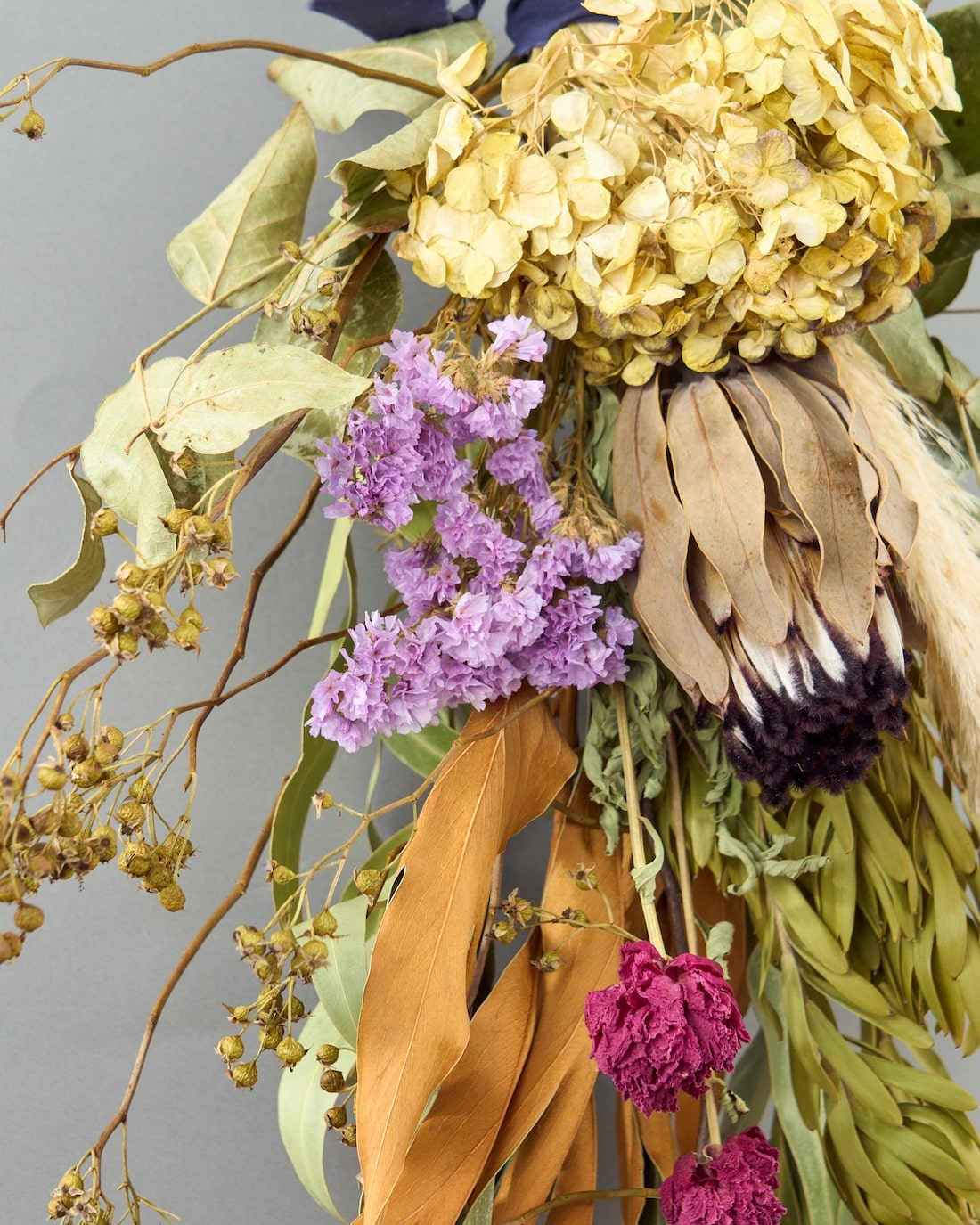 フローリストおまかせのドライフラワースワッグ