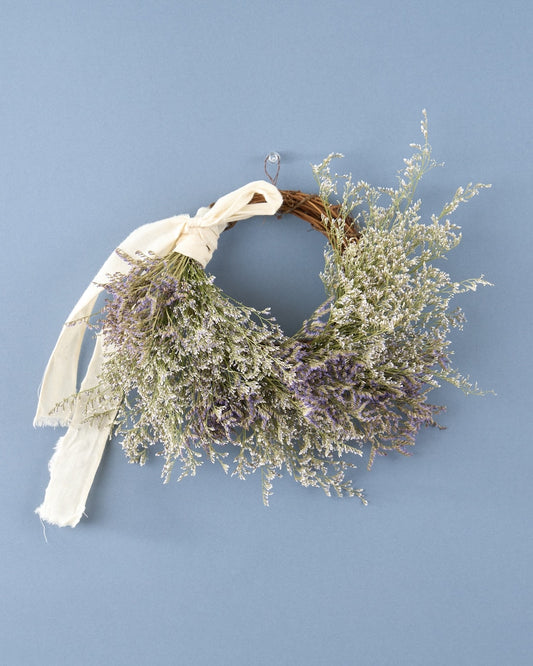 ＜Happy Birthday＞ブルーファンタジアとカリナディープブルーのリース