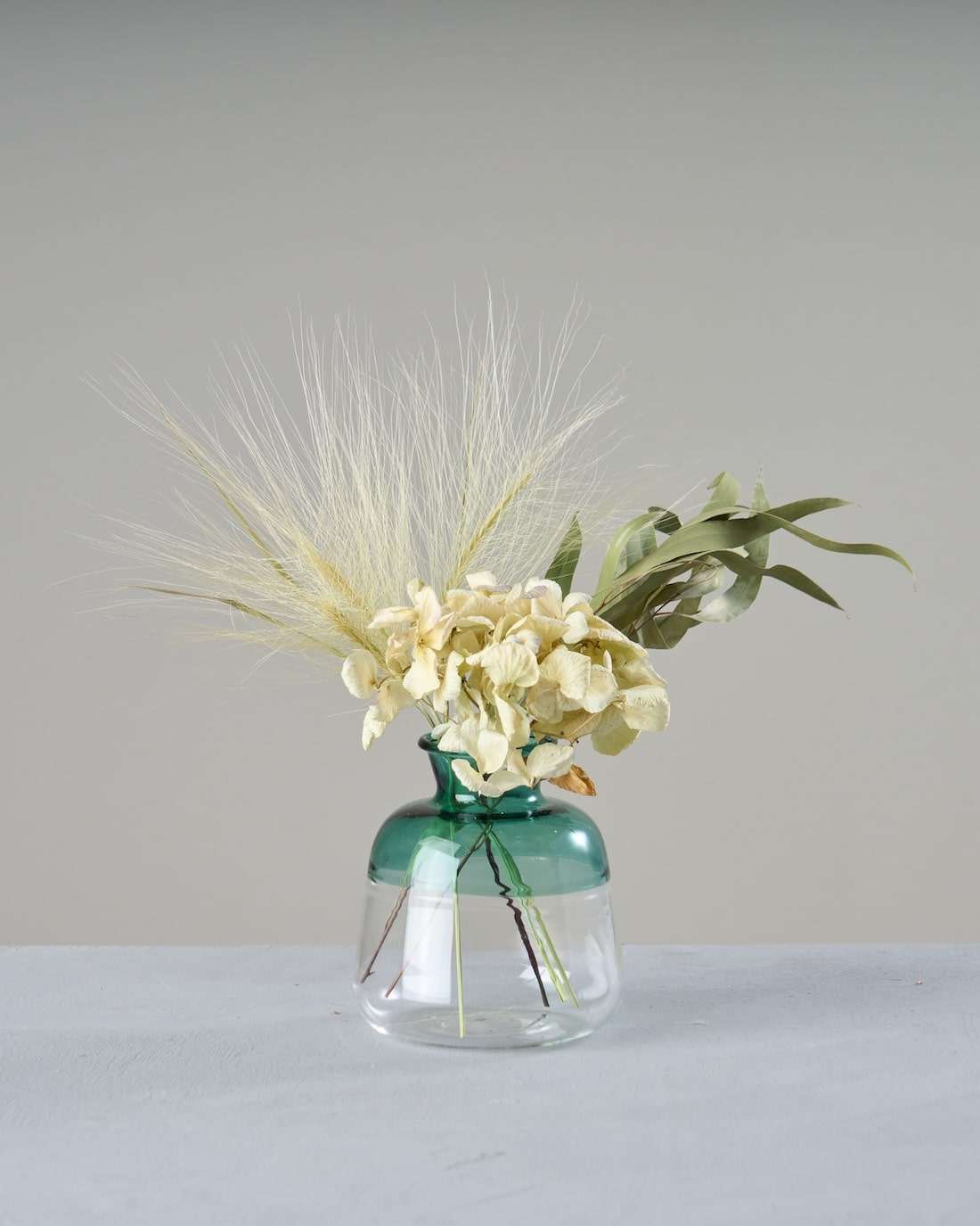 ［フラワーベース］ガラスベースツートンM グリーン