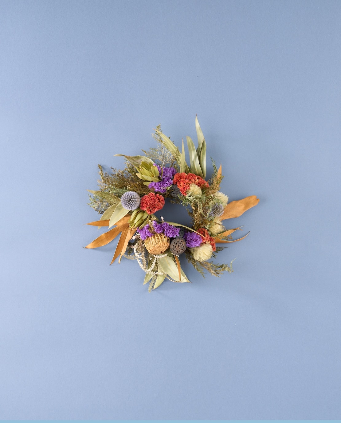 フローリストおまかせのドライフラワーリース