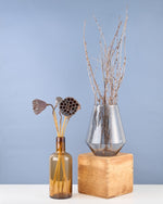 ［フラワーベース］ビッグガラスベース クリスタル グレー