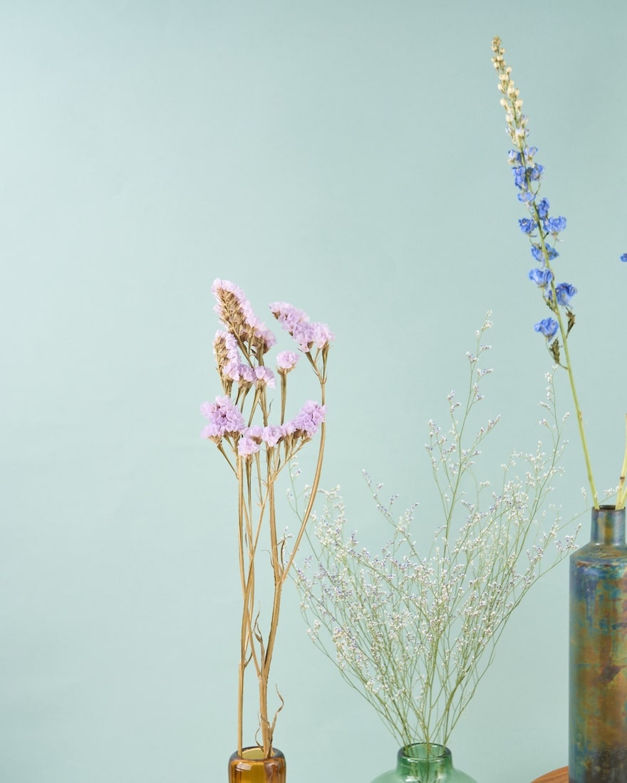 飾るだけでサマになるドライフラワーセット（ラベンダー・デルフィニューム）