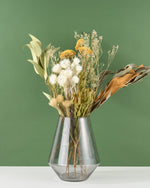 ［フラワーベース］ビッグガラスベース クリスタル グレー